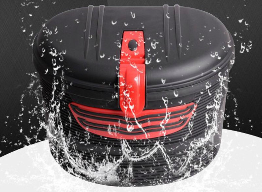 Пластиковая корзина на руль с замком, черная